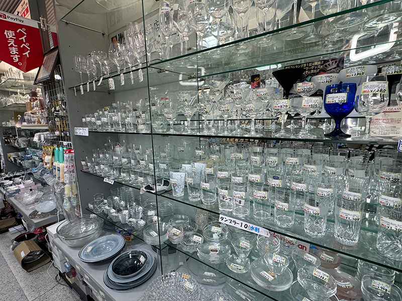 ガラス食器コーナー